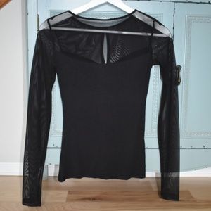 Black mesh H&M blouse/top